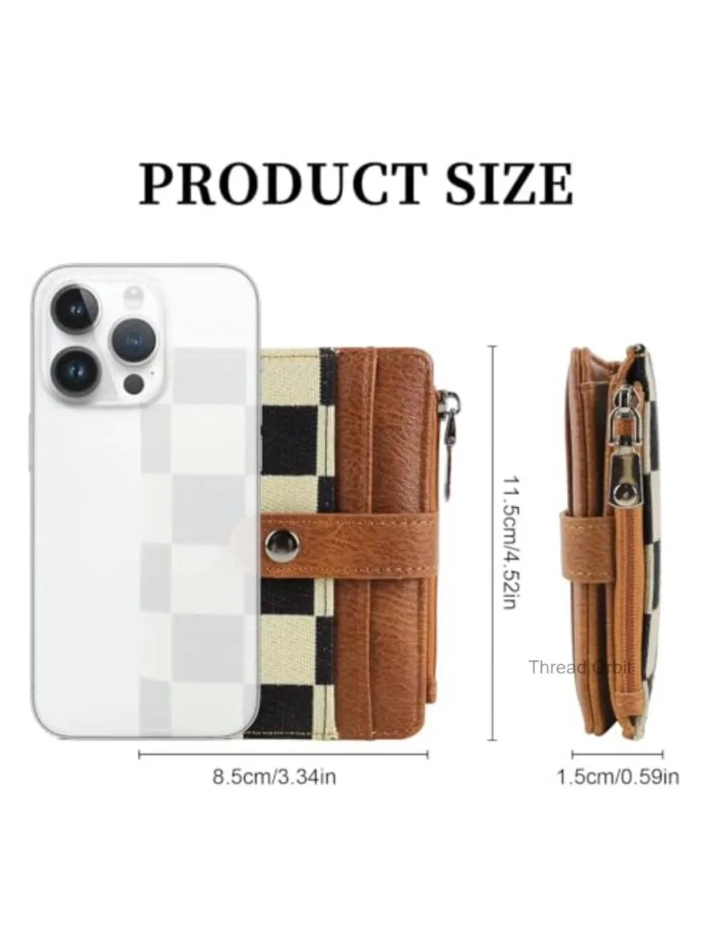 RFID Blocking PU Leather Bifold Wallet with 8 Card Slots and Coin Pocket